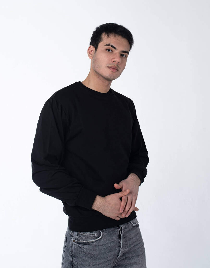 Чёрный свитшот мужской оптом